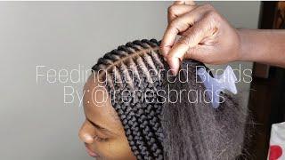 Feed in Braids | Layered Braids | @Irenesbraids