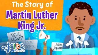 Die Geschichte von Martin Luther King Jr. Geschichten über Bürgerrechte für Kinder. Kinderakademie