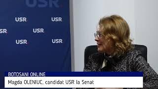 Botosani Online TV / Magda Oleniuc, candidat USR la Senat: Am intrat în politică dintr-o revoltă