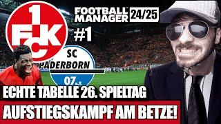 FM24 1.FC KAISERSLAUTERN KARRIERE |ECHTE TABELLE AB 26. SPIELTAG 2. BUNDESLIGA! | FCK KARRIERE #1