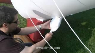 blimpX.com How to inflate a helium advertising airship blimp