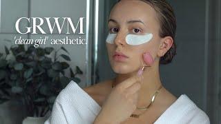 GRWM clean girl aesthetic routine  | morning of self care, body care, skin care & makeup