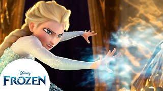 Elsa se defiende de Hans y sus soldados | Frozen