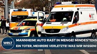 MANNHEIM: Auto rast in Menge! Großeinsatz - mindestens ein Toter, mehrere Verletzte! Was wir wissen!