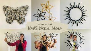 Ice cream stick wall decor | diy ideas | craft ideas | wall decor | home decor | room makeover |