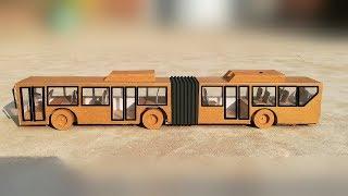 DIY Toy Bus from cardboard | Toy Articulated Bus