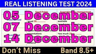 IELTS Listening Test 05 December, 07 December & 14 December With Answers   BC & IDP