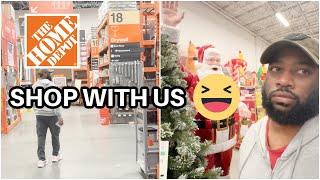 Home Depot Shopping with my husband! Home Depot Christmas Decor