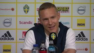 Kristoffer Olsson, Emil Krafth, Ludwig Augustinsson - Sweden v Ukraine - Pre-Match Press Conference