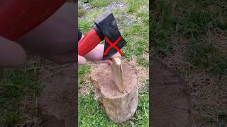 How to chop firewood quickly and safely  #diy #tips #shorts