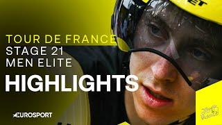 TOTAL DOMINANCE!  | Tour de France Stage 21 Race Highlights | Eurosport Cycling