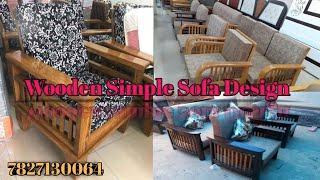 Letest Teak wood Simple Sofa Design || Wooden Sofa set || Amarjeet Furniture ||