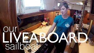 Tour Of Our Liveaboard Sailboat - Walde Sailing (Niagara 35)