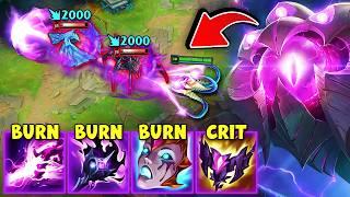 Velkoz but my laser applies burns that CRIT (MASSIVE TRUE DAMAGE)