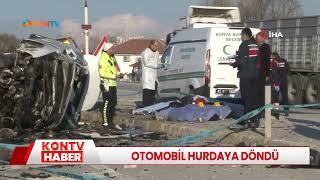 Otomobil hurdaya döndü