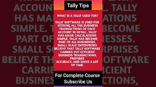 What is a Tally used for ? #tally #tallyprime #tallytips #tallyerp9 #shorts #shortfeed #viral #yt