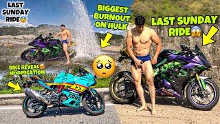 My Last Sundayy Ride on Hulk | Biggest Burnout on Hulk | Last Vlog ?| Sunday Ride!  Ninja .h2r