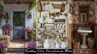 New RUSTIC-Country Shabby chic Farmhouse Bliss with a Cottage Charm Decor Ideas | Vintage Appeal