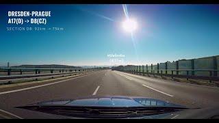 Driving to Prague on a beautiful autumn day  | Highway D8  + 3D Map