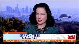 Dita Von Teese on Australia's Sunrise on 7 Morning Show | November 1st, 2017