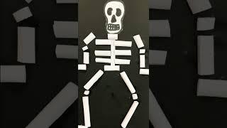 #Human skeleton model with paper #skeleton#bones #diy #bodyparts#science#craft #2024 #newyear