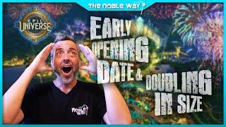 Epic Universe Early Opening Date & Doubling In Size! New Theme Park, New Ride Vehicles, & More!