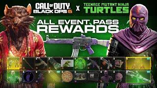 FULL Black Ops 6 TMNT Event Pass & All Rewards Gameplay Showcase... (D1.3 Sector, Skateboard & More)