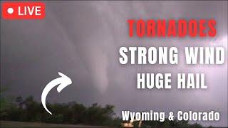 TORNADO & DAMAGING WIND Threat - Colorado & Wyoming - LIVE STORM CHASERS (7/4/2023 - As it Was Pt 1)