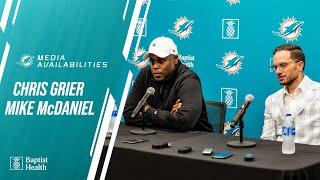 GM Chris Grier & Coach Mike McDaniel meet with the media | Miami Dolphins