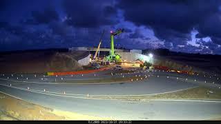 Time-lapse of Albany Ring Road project beam lift