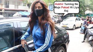 Disha Patani First Time Ever Talk to Media In Public As Her Car Locked Outside Salon