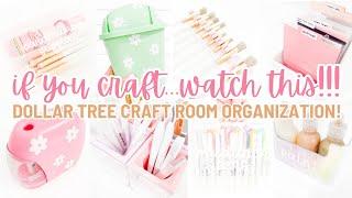 If You Craft, You Need To Run To Dollar Tree NOW! | 2024 Dollar Tree Craft Room Organization