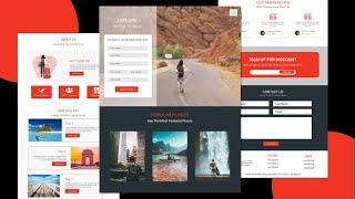 Complete Responsive Tours & Travel Website Design Using [ HTML CSS JQUERY ] | Simple Tourism Website