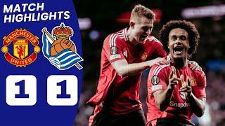 Man United vs Real Sociedad (1-1) HIGHLIGHTS | Joshua Zirkzee Goal vs Real Sociedad.