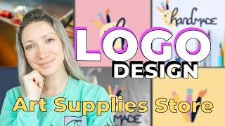 ART SUPPLIES STORE BRANDING DESIGN | Step by step logo design