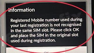 Axis Mobile Fix Login Problem & Registered Mobile number used during your last registration Issue