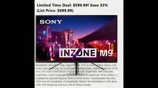 Sony INZONE M9 – Ultimate 4K HDR 144Hz Gaming Monitor!