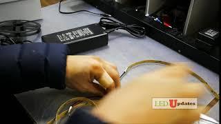 How to install and connect LED strip light into a WAGO connector power supply