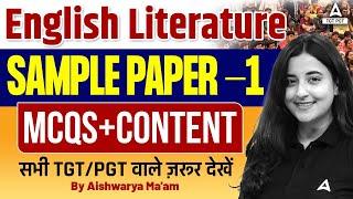 English Literature For TGT/PGT Exams 2024 | English Literature Sample Paper -1 By Aishwarya Ma'am