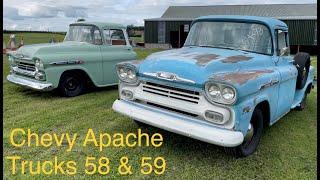 59 and 58 Chevy Apache Trucks walk-around