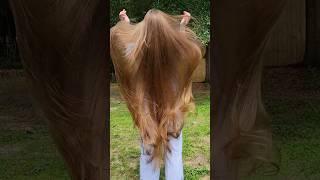 My knee-length hair in slow motion!️ #hair #longhair #reallonghair #of #rapunzel #hairplay #girl