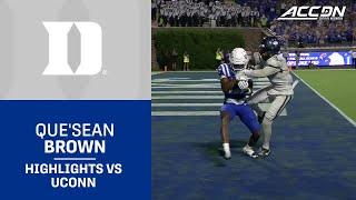 Duke WR Que'Sean Brown Highlights vs UConn