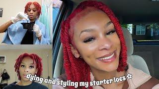 styling and dying my locs red | Nylajai'ne