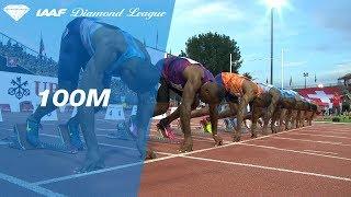 Justin Gatlin runs 9.96 to win the Men's 100m - IAAF Diamond League Lausanne 2017