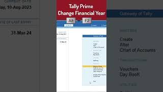 Tally Prime Change Financial Year #tally