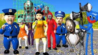 Scary Stranger 3D - Doll Squid Game and Brave Police Rescue Child with Granny Huggy Wuggy Dednahype