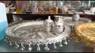 German Silver Pooja Thali Set