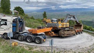 Transporting The Volvo EC650 Excavator And The Caterpillar 235 - Fasoulas Heavy Transports