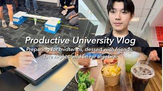 Productive Study Vlog: Long study nights, Linear algebra, fun with friends,. and more!