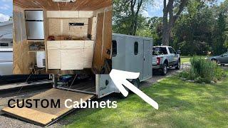 Cargo Trailer Camper Conversion || CABINET Overhaul